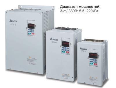 Преобразователь частоты Delta VFD185F43A-G 18,5кВт 3-ф 380В